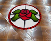 Stain Glass Rose Rug
