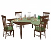 green linen table