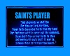 Saints Player Wall Sighn