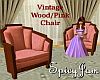 Vintage Wood/Pink Chair