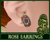 Rose Earrings Pink