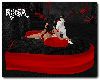 RD Red/Black Heart Sofa