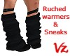 Ruched Warmer Sneaks Blk