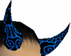 blue/black design horns