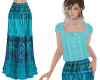 TF* BOHO Teal Skirt