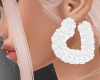 White Fuzz Earrings