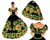 Mexican Flores Gown
