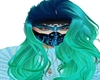 blue to teal flames mask