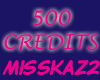 500 Credit Sticker