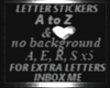 LETTER A STICKER 1OF6 As