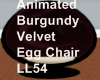 Bugundy Velvet Egg Chair