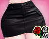 蝶 Leather Black Skirt
