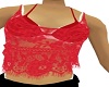 red lacy top
