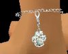 Silver Paw Charm Anklet