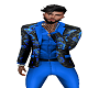 Blue floral suit