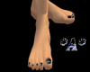 *A* BLACK Pedicured Feet