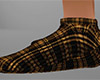 Brown Socks Plaid flat F