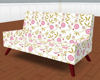 Retro Flower Cream Couch