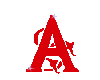 Letter A (3) Red Sticker