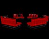 Red&Blk 6Pc Couch Set