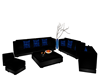 Black / Blue Couch set