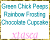 Green Chick Peeps Cupcak