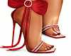 梅 red bow heels