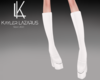 K | High Boots White