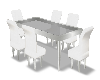 White/Slver Dining Table