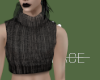 P. CROPPED SWEATER / BK