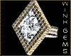 Vee Diamond Ring Gold
