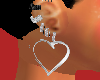 [AM] Silver heart Earrin