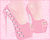 Lace Up Heels Pink