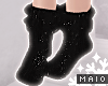 🅜PLAID: black socks