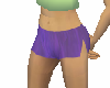 (e) purple slit shorts