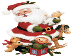 Santa with toys sticker