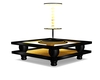 Blk/Gold End Table