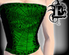Black/green Webz Corset