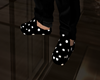 Black /White Slippers