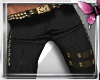 *P Black and gold pants