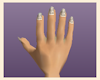 Dainty White Nails
