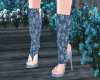 MxU-Jeans flower shoes