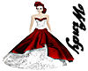 Red  White Wedding Dress