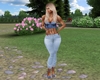 Striped Blue Capris