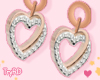 🦋 heart earrings