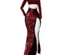 Vi Sequin Burgundy dress