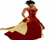 Red & gold Princess gown