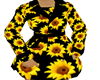 Black Sunflowers Robe