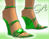 GA Green Lime Star Wedge