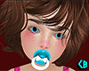 Teal White Pacifier Girl
